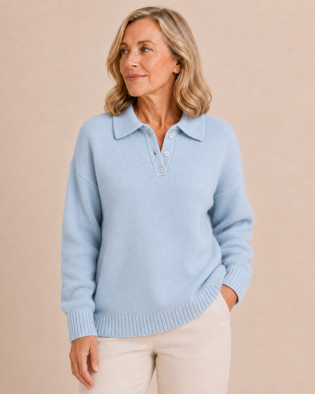 Olivia | Knit Polo Sweater