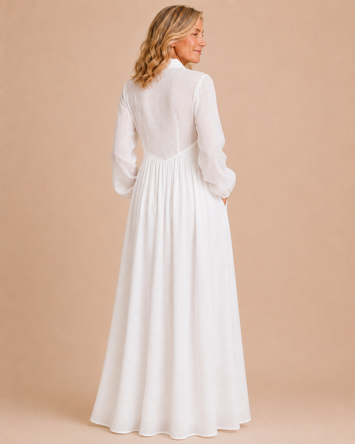 Serena | Flowing Button-Front Maxi Dress