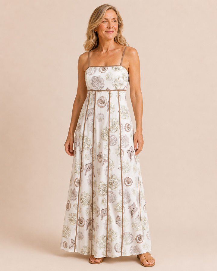Brielle | Seashell Print Maxi Dress