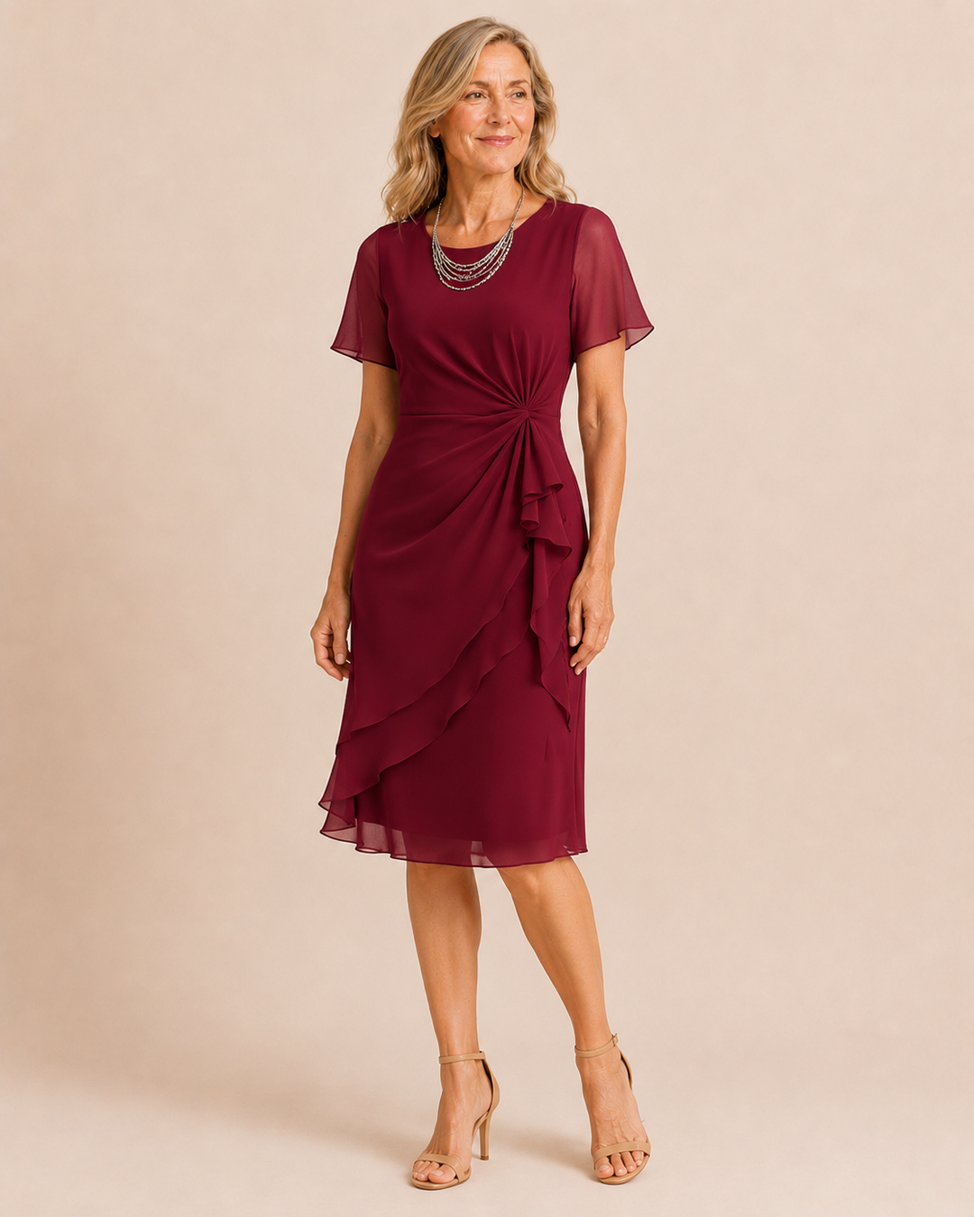 Arletta | Soft-Touch Gathered-Waist Dress