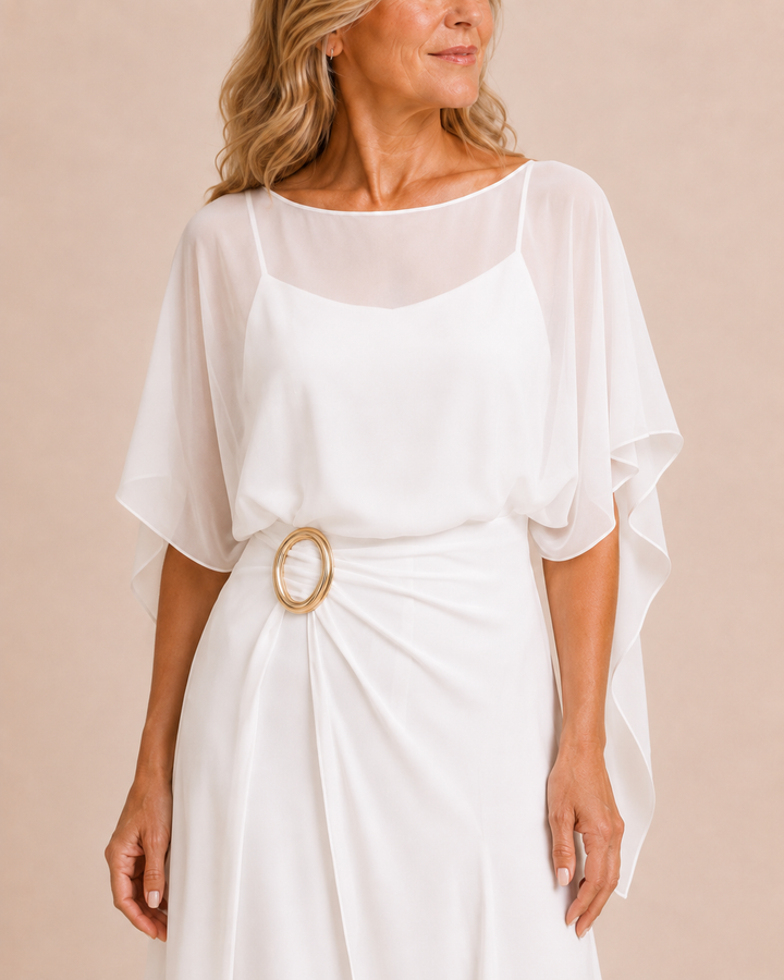 Hermione | Dress with a Sheer Overlay