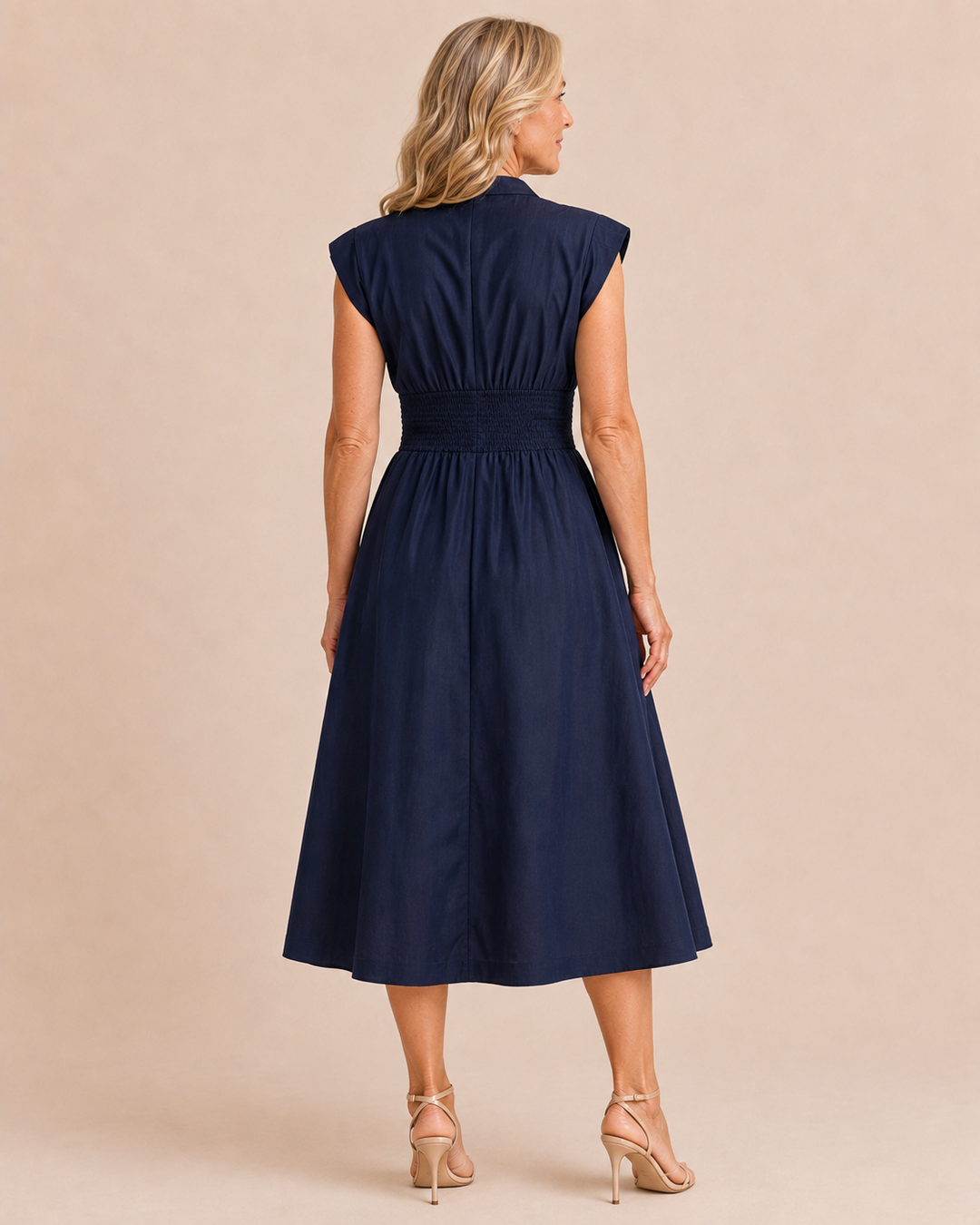 Adeline | Zip Front Midi Dress