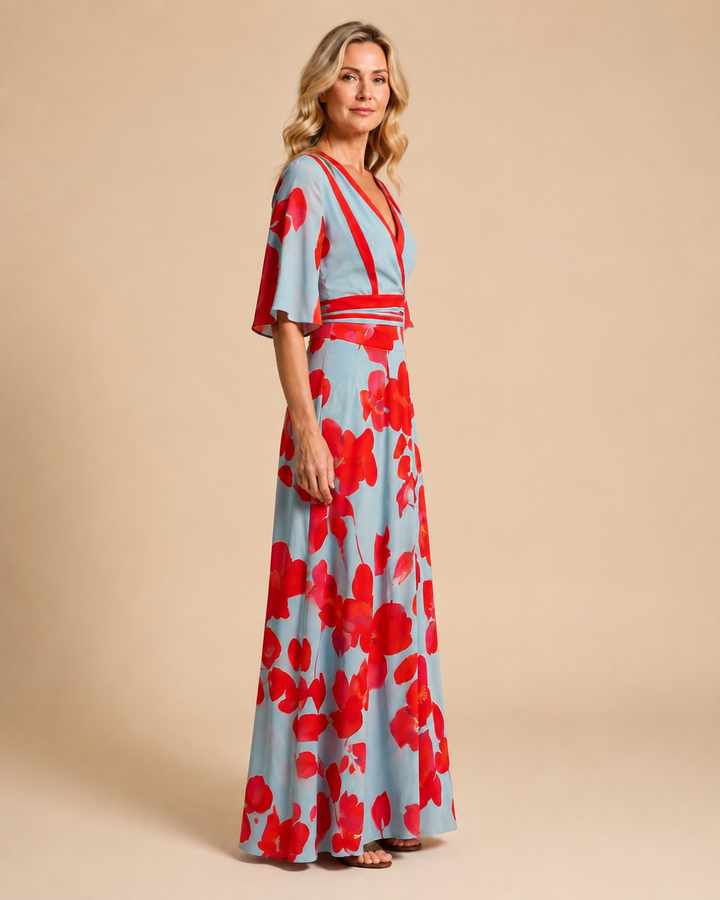 Heather | Floral Wrap Maxi Dress