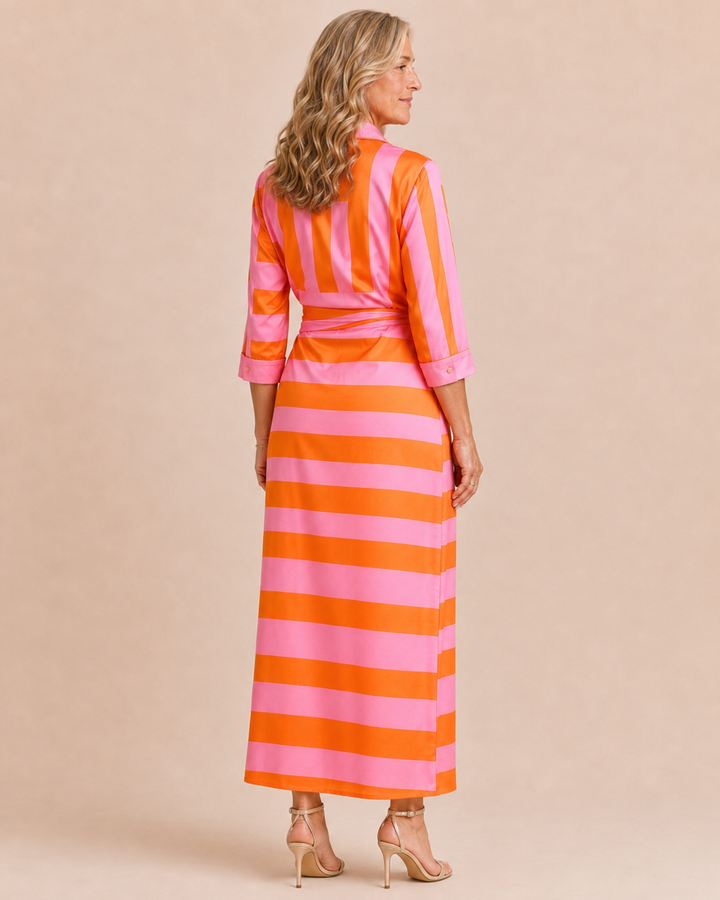 Danielle | Leaf Print Maxi Wrap Dress