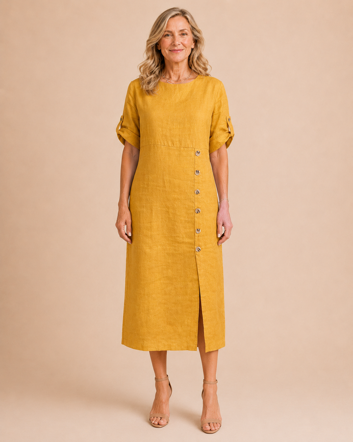 Katherine | Cotton Linen Dress