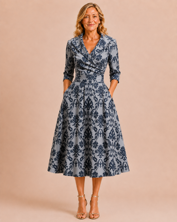 Eleanor | Vintage Fit and Flare Midi Dress