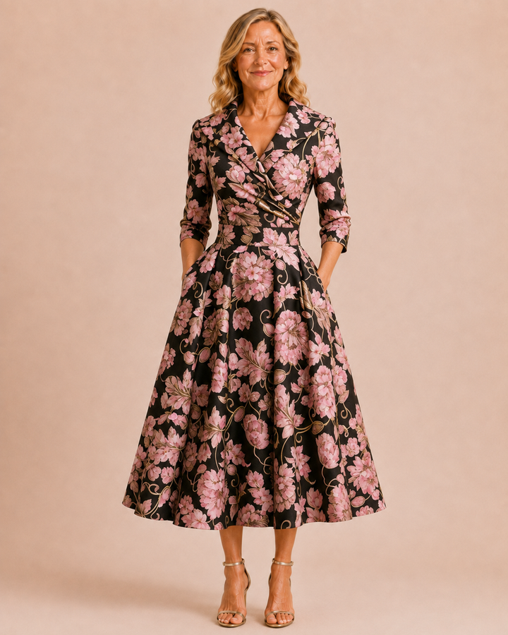 Eleanor | Vintage Fit and Flare Midi Dress