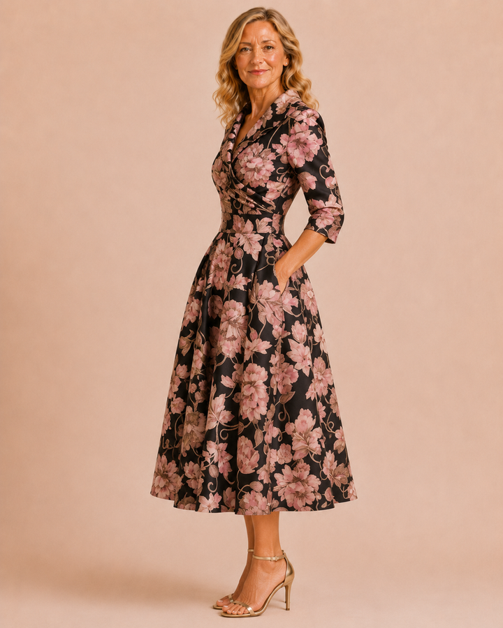 Eleanor | Vintage Fit and Flare Midi Dress