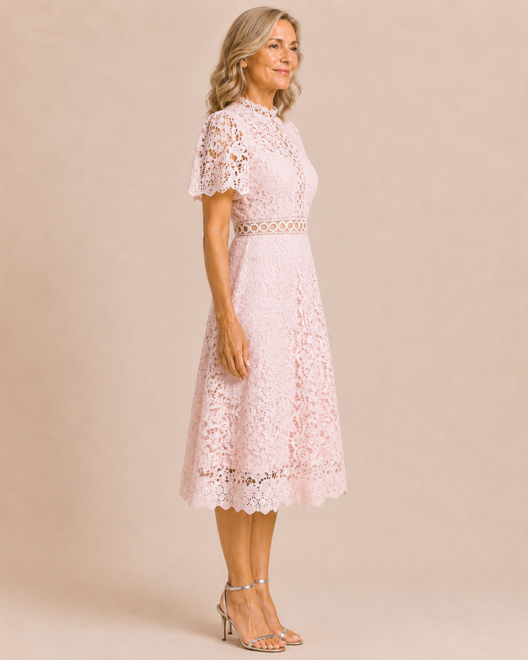 Marlene | Vintage Lace Cutwork Midi Dress