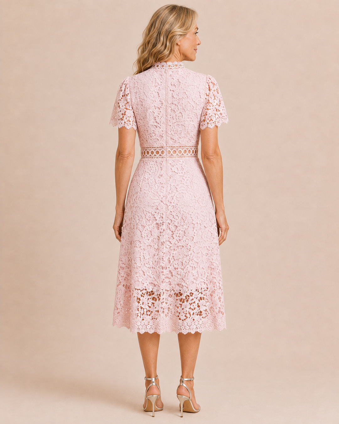 Marlene | Vintage Lace Cutwork Midi Dress