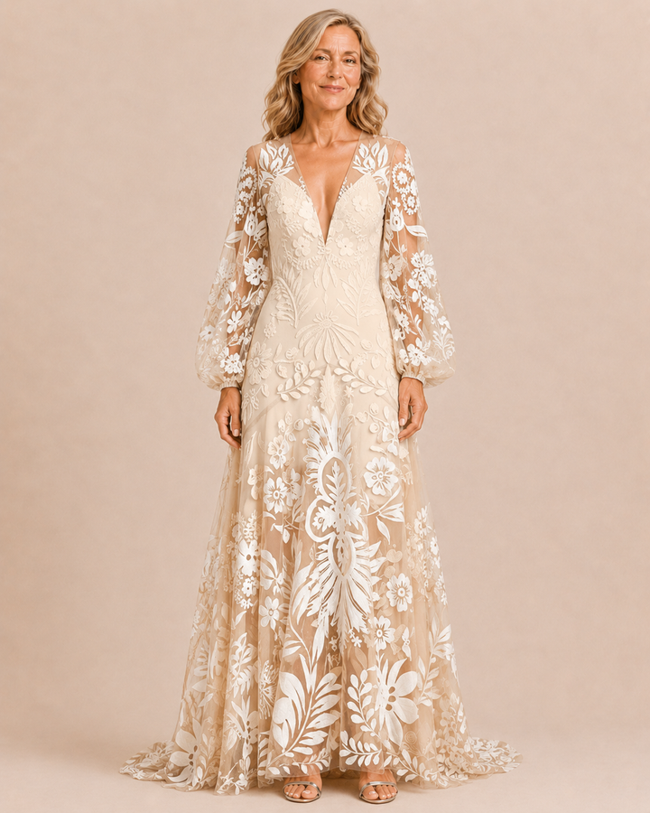 Paige | Floral Flared Sleeve Maxi Dress