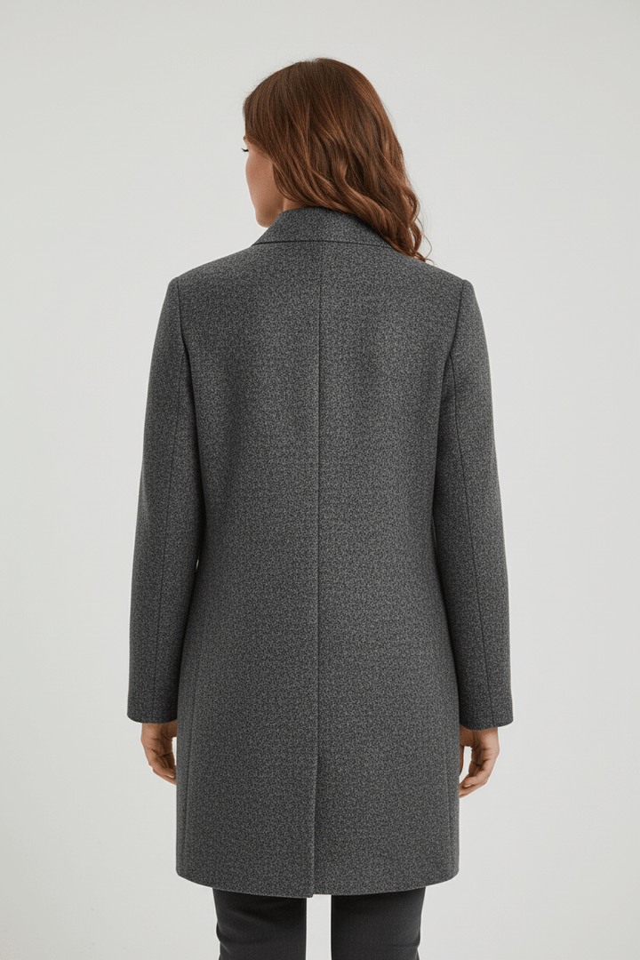 Wool Blend Tailored Overcoat