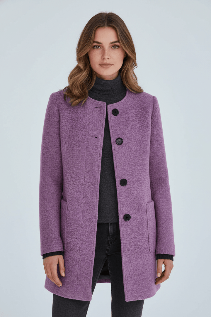 Wool Blend Tailored Overcoat