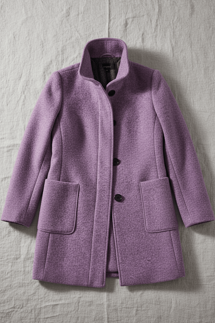 Wool Blend Tailored Overcoat
