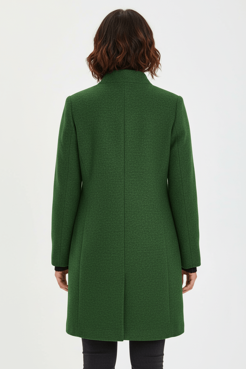 Wool Blend Tailored Overcoat
