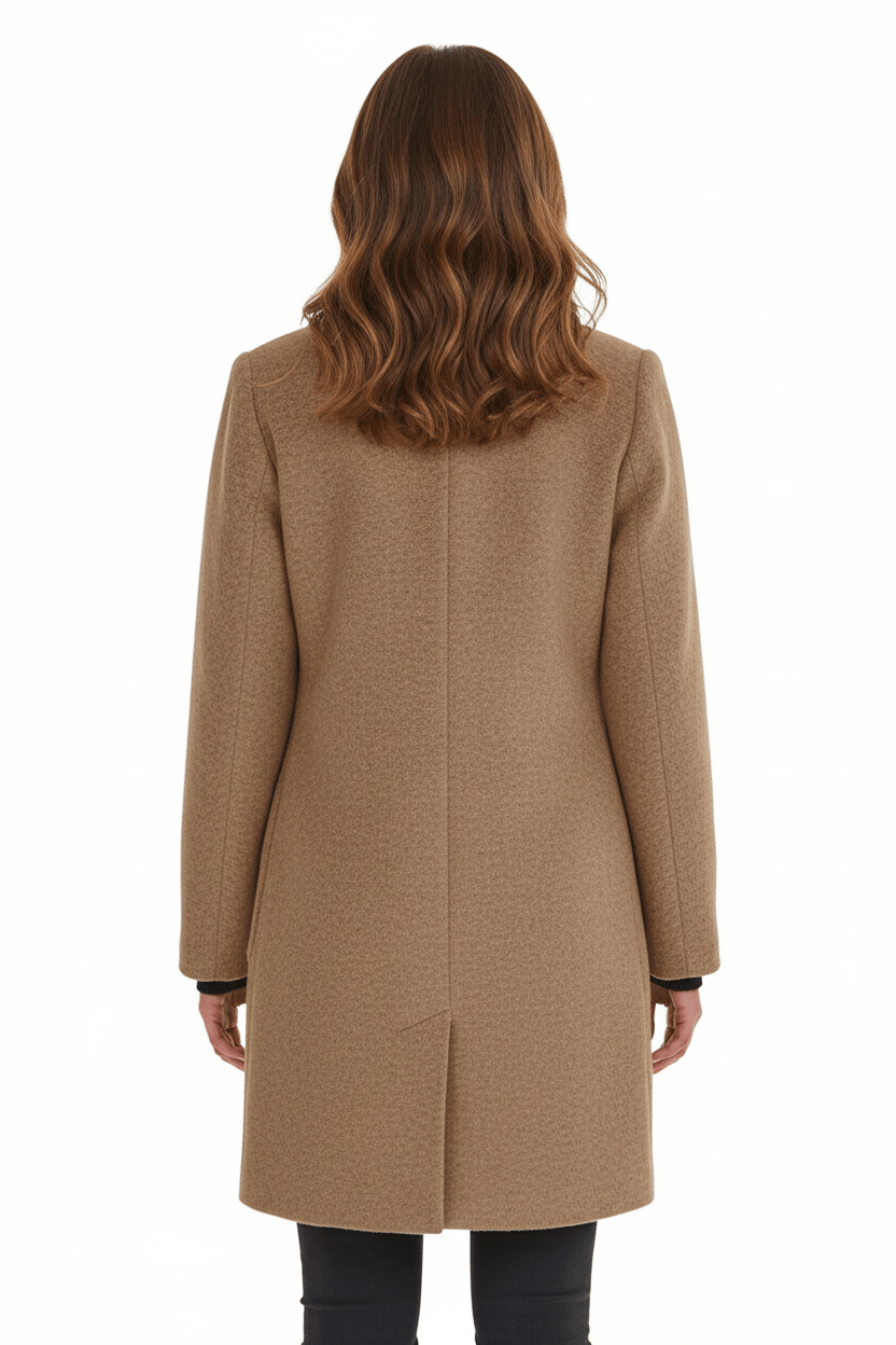 Wool Blend Tailored Overcoat