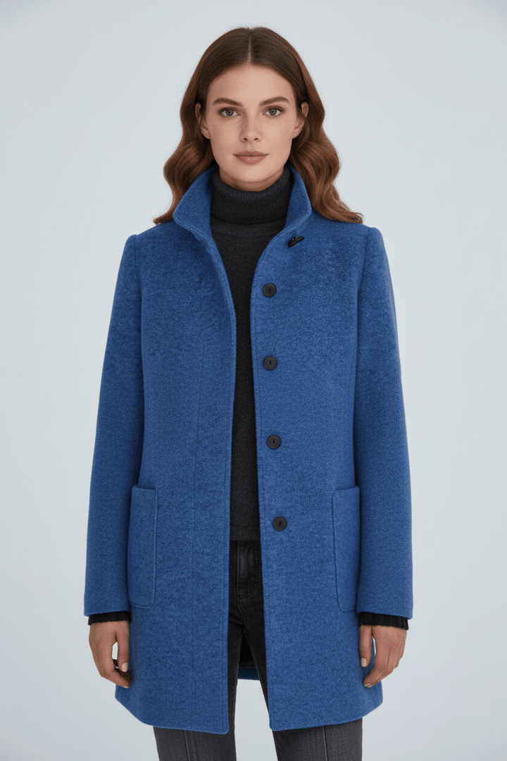 Wool Blend Tailored Overcoat
