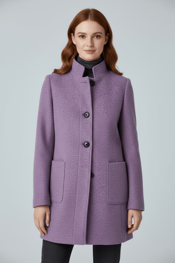 Wool Blend Tailored Overcoat