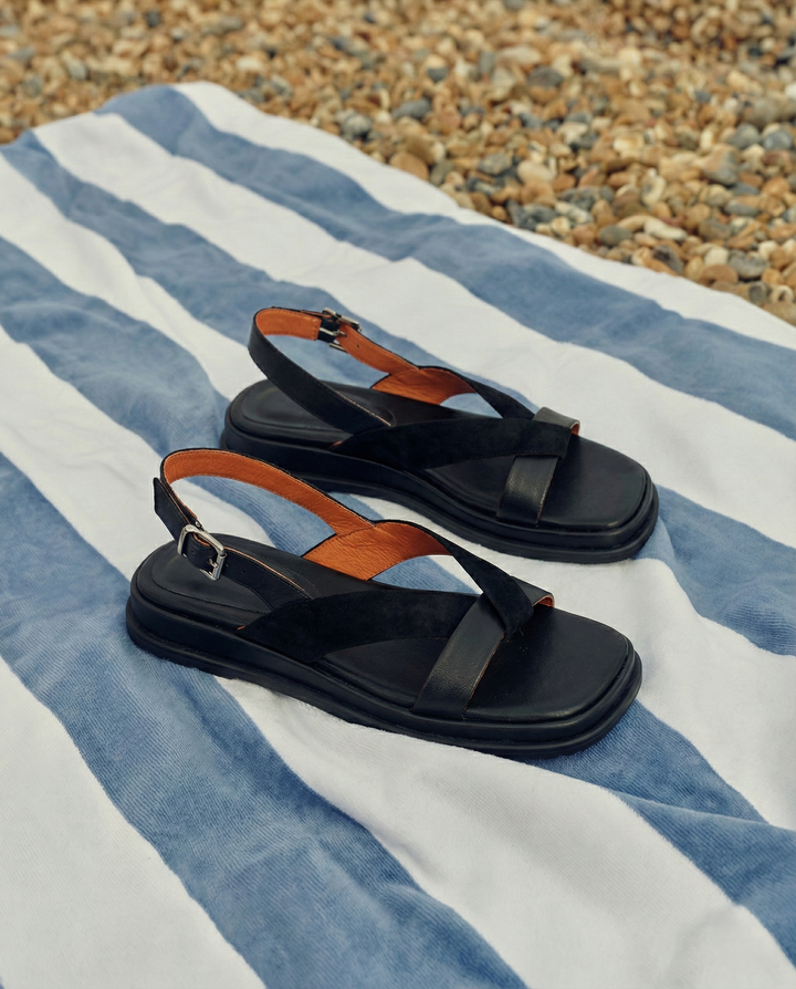 Valetta Cross-Strap Platform Sandal