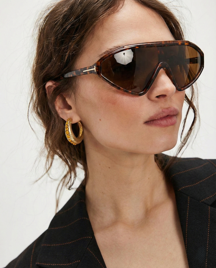 Natasha Linea Rossa Angled Sunglasses