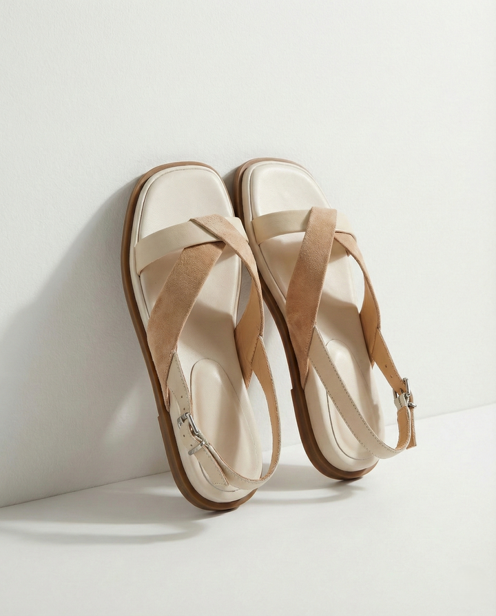 Valetta Cross-Strap Platform Sandal