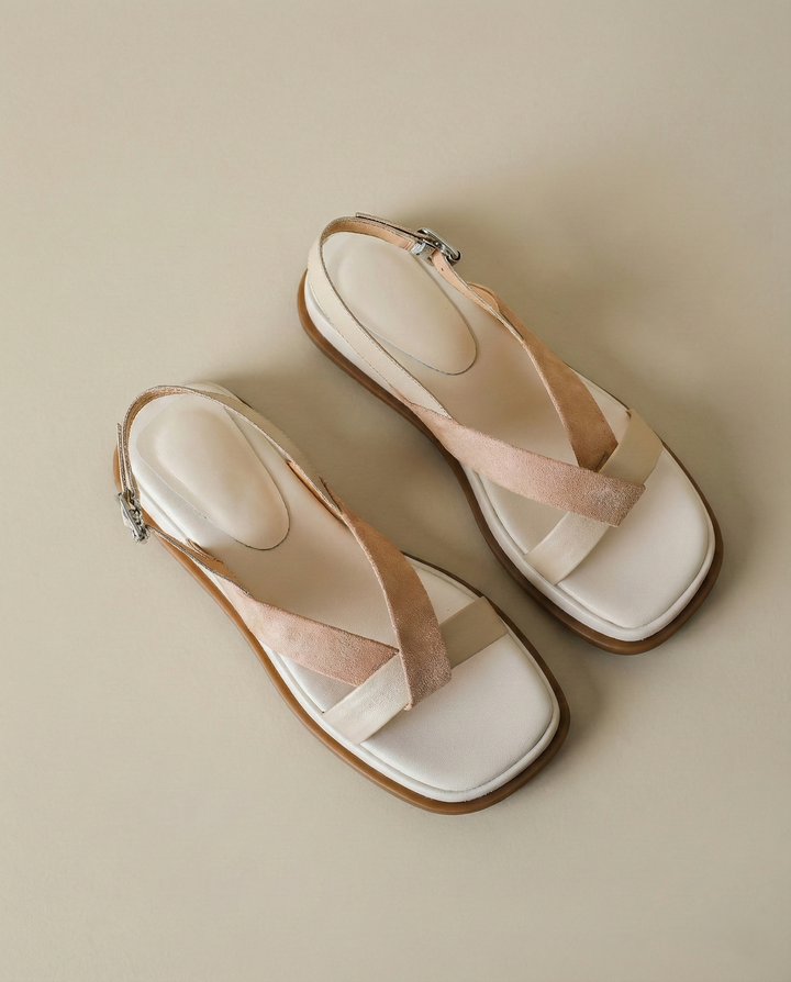 Valetta Cross-Strap Platform Sandal