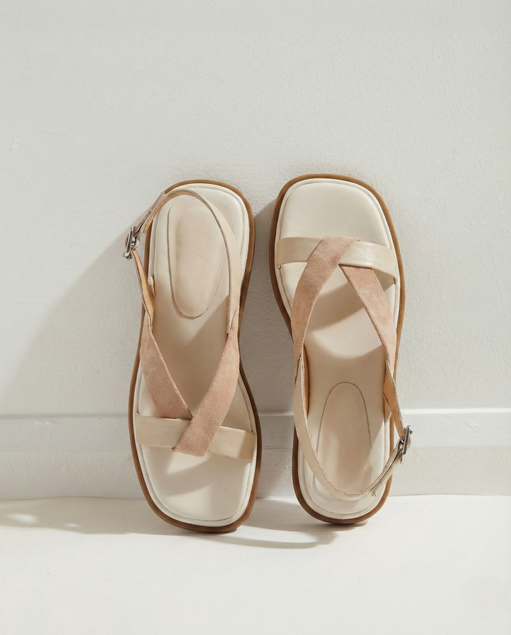 Valetta Cross-Strap Platform Sandal