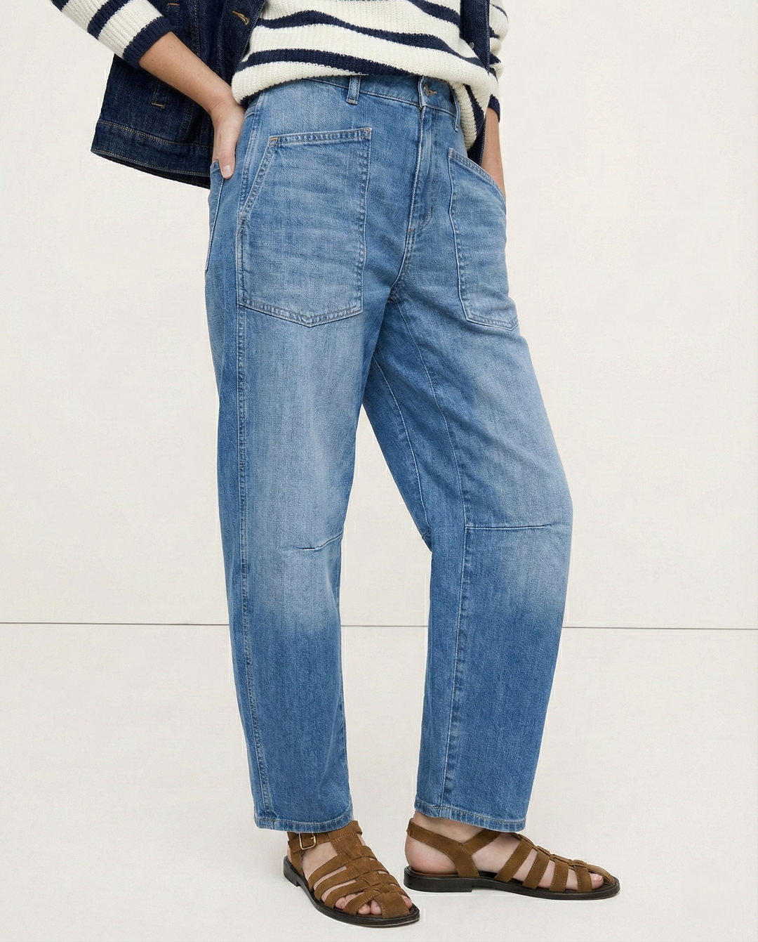 The Camden Structured Barrel Jean Denim