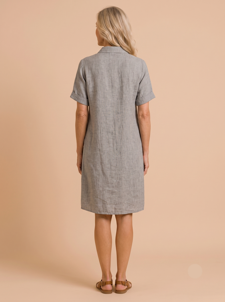 Claire | Casual Linen Shirt Dress