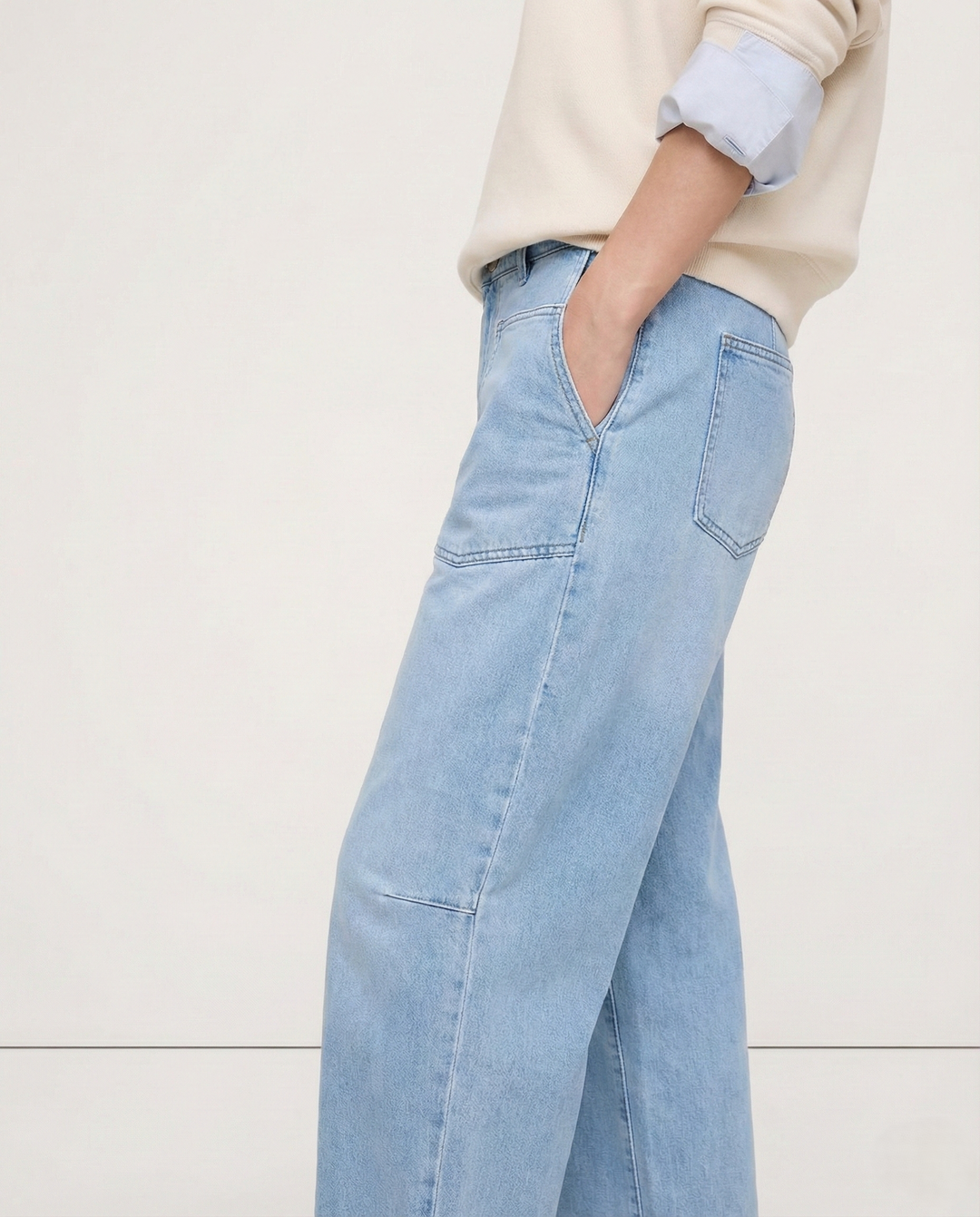 The Camden Structured Barrel Jean Denim