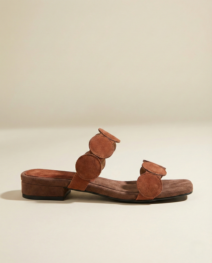 Aurelia Croc-Embossed Leather Mules