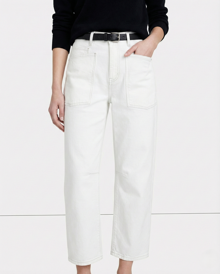 The Camden Structured Barrel Jean Denim