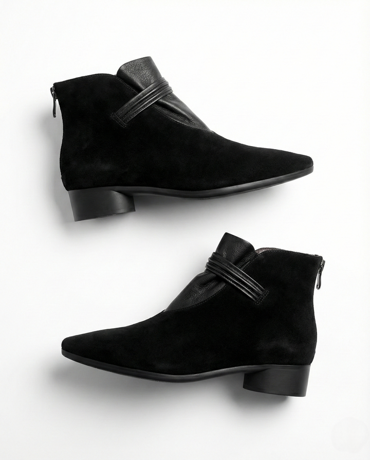 Vivienne Italian Crest Suede Boots