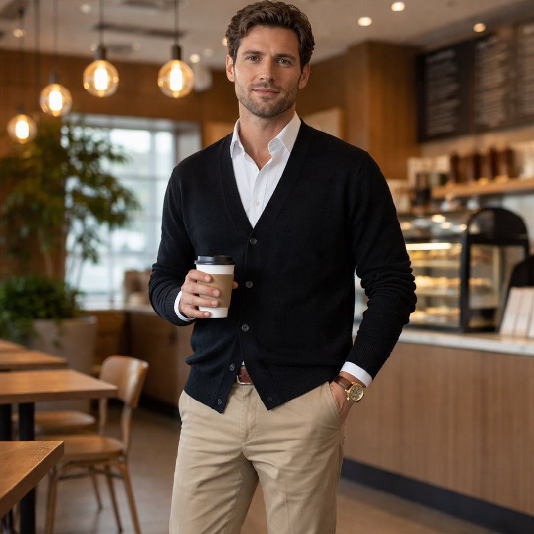 The Mayfair Cotton Cardigan for Men