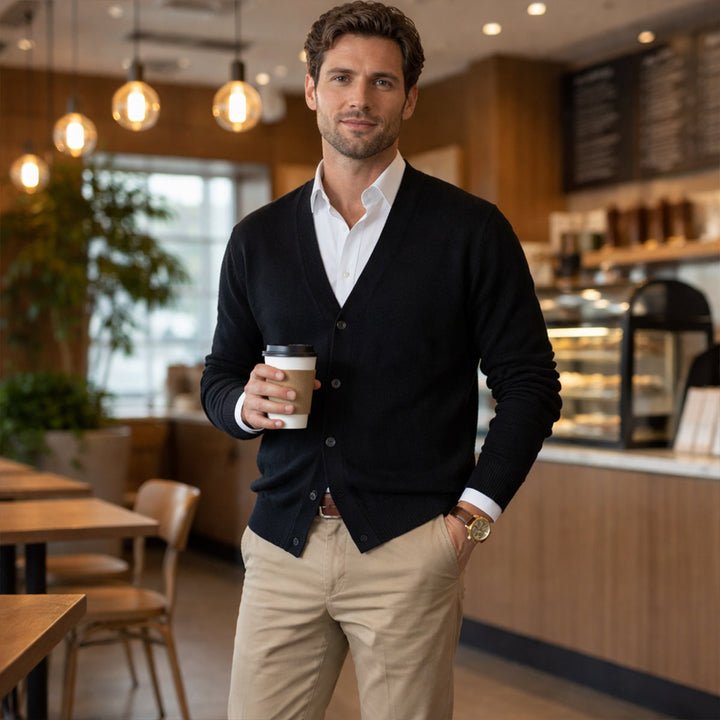 The Mayfair Cotton Cardigan for Men