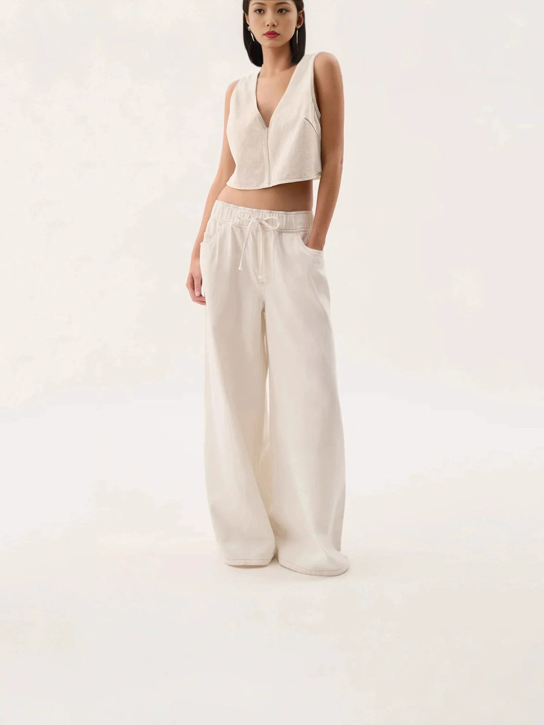 Monaco Drawstring Wide-Leg Jean