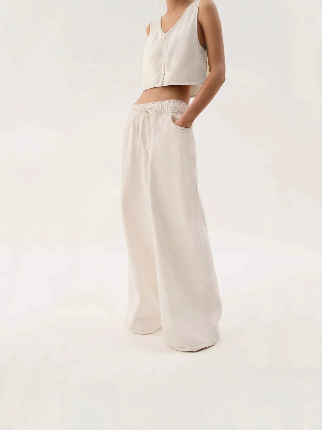 Monaco Drawstring Wide-Leg Jean