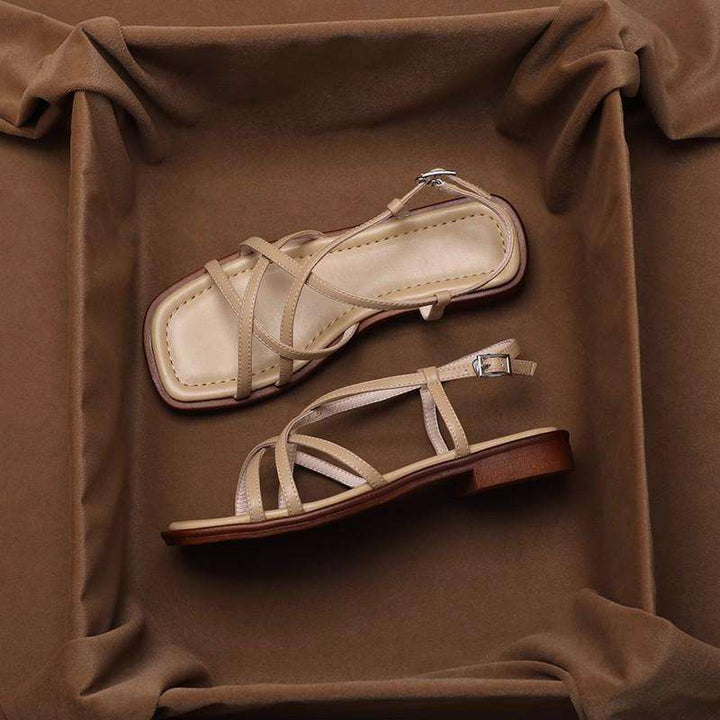 Vittoria Italian Leather Strap Sandals
