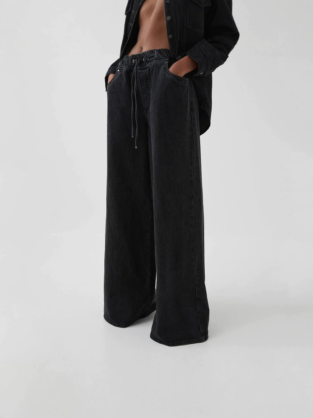 Monaco Drawstring Wide-Leg Jean