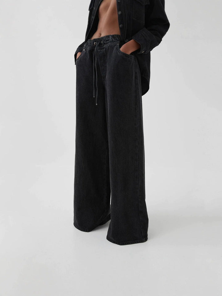 Monaco Drawstring Wide-Leg Jean