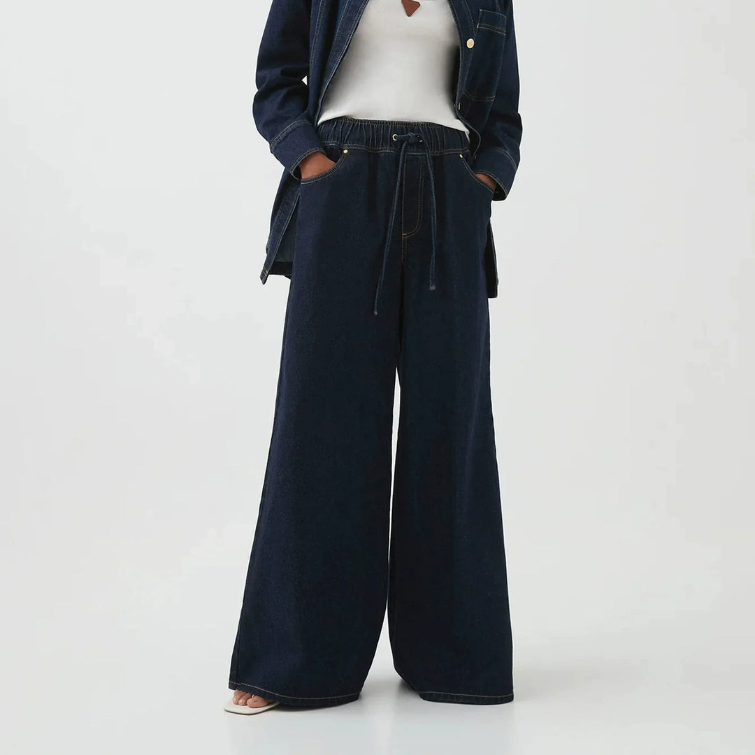 Monaco Drawstring Wide-Leg Jean