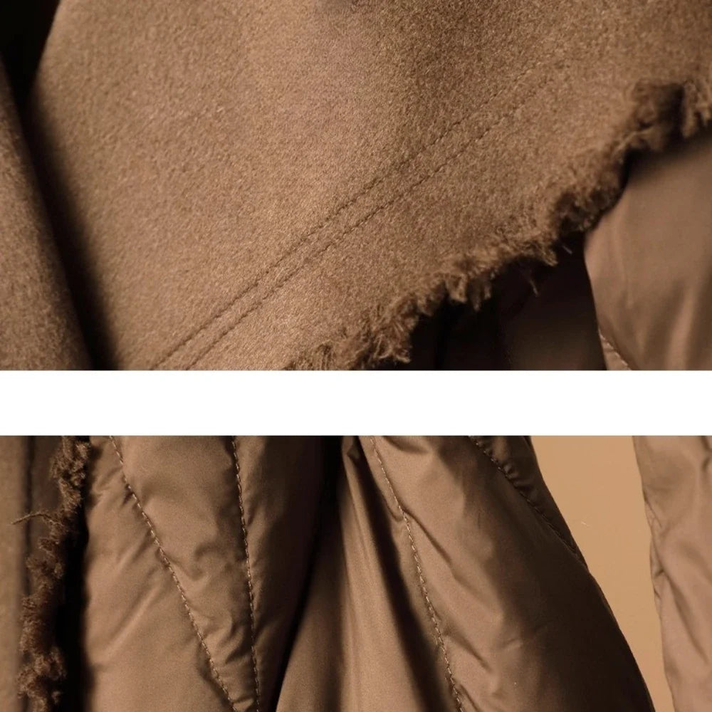 Margaux Wool-Trim Down Coat