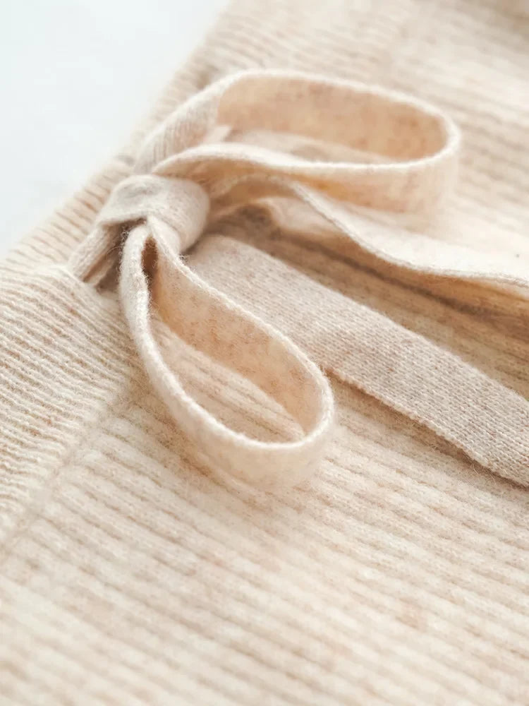 Wool Knitted Wide Leg Pants