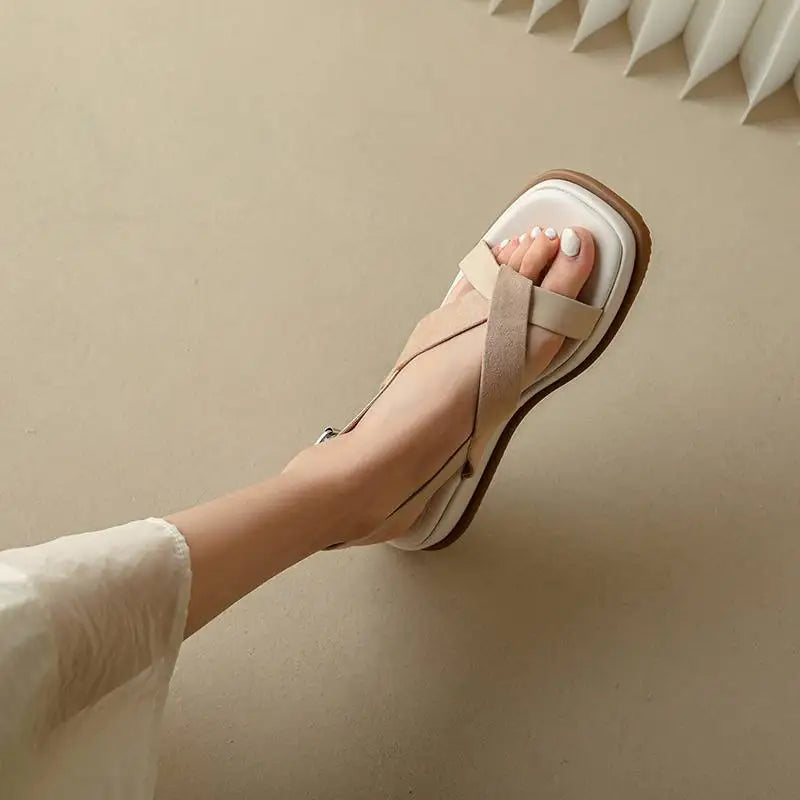 Valetta Cross-Strap Platform Sandal