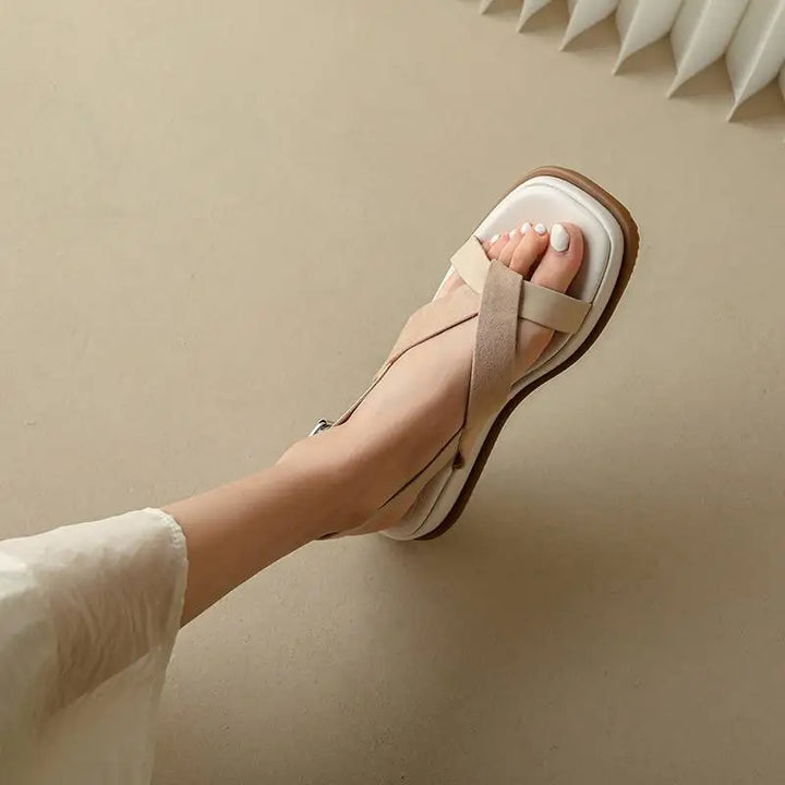 Valetta Cross-Strap Platform Sandal