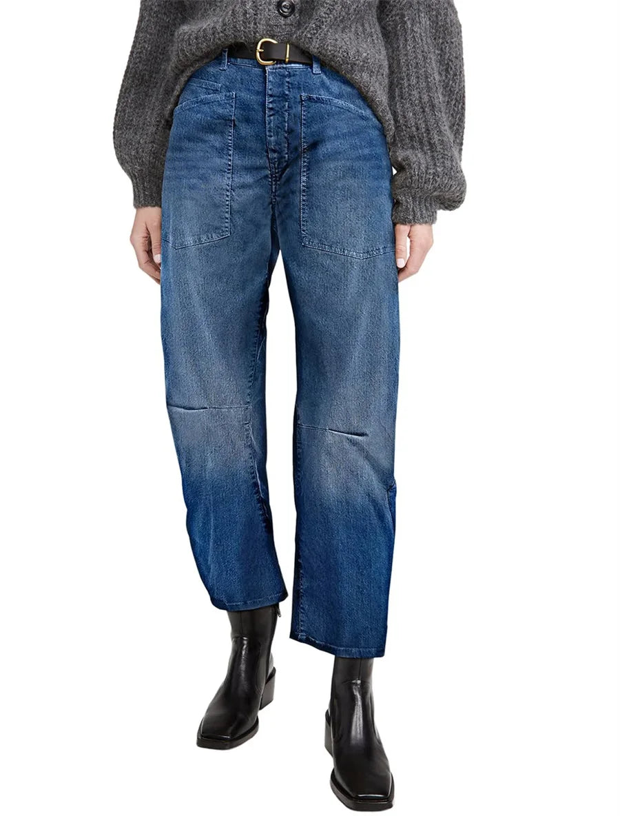 The Camden Structured Barrel Jean Denim