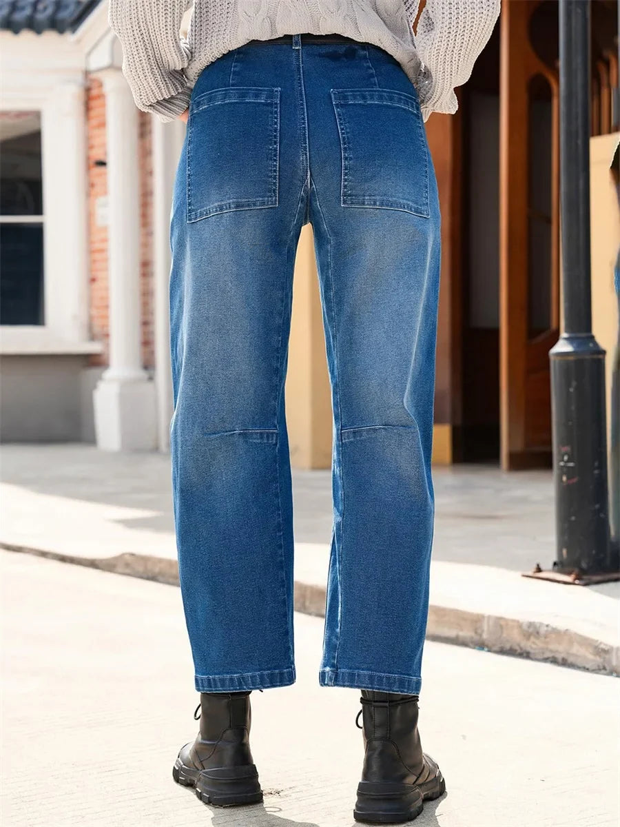 The Camden Structured Barrel Jean Denim