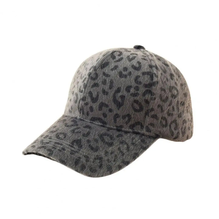 Plush Designer Leopard Cap