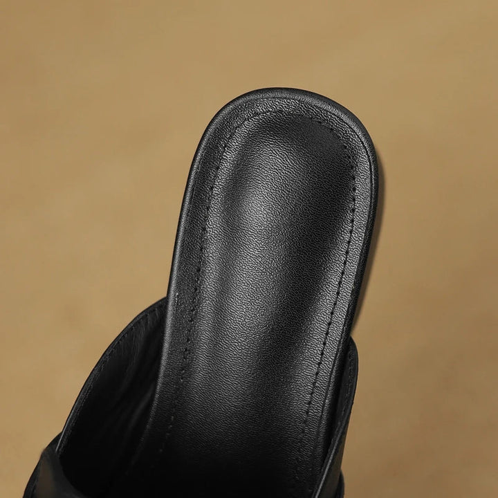 The Buckle Leather Slide