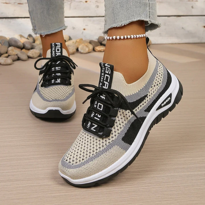 Two Tone Padded Collar Sneakers